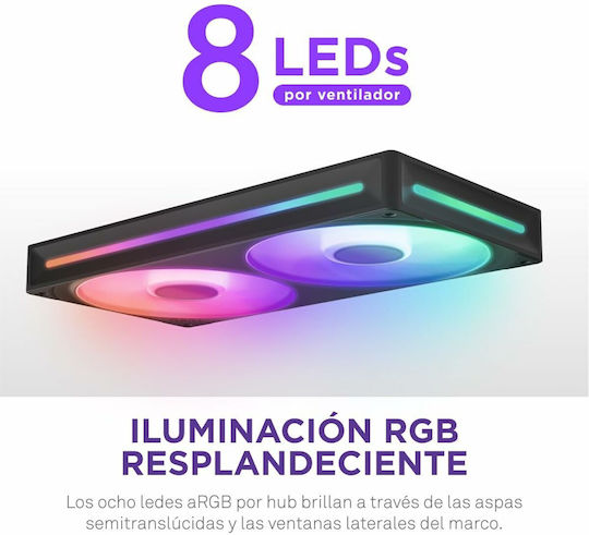 NZXT Ventilator Pentru Carcasă F240 Core (2400rpm / 75.12cfm) Cu Iluminare RGB Și Conexiune 4-Pin PWM / 4-Pin RGB NZXT