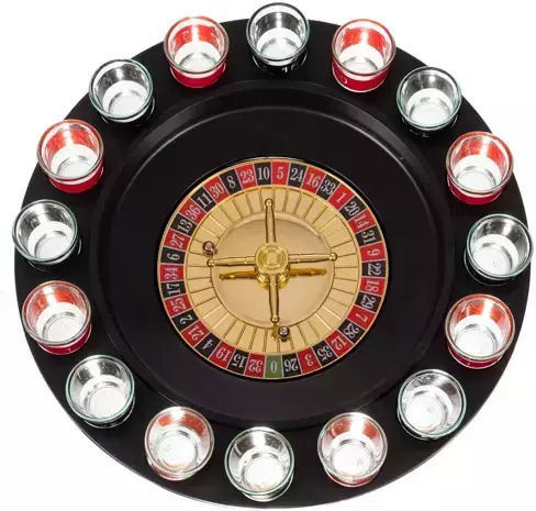 Malatec Roulette Drinking Game Made of Metallic Set 16 Pieces