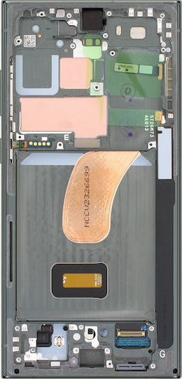 Clappio Екран + Рамка Galaxy S23 Ultra Тъчскрийн OLED Дисплей Бледо Зелен