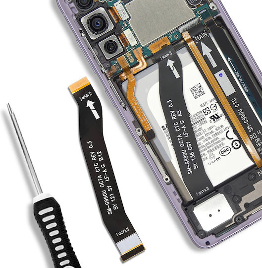 Клапио гъвкави вериги съвместима резервна част за Samsung Galaxy S21 Fe черен