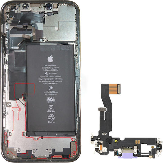 Lightning Charging Connector Iphone 12 12 Pro Microphone Purple