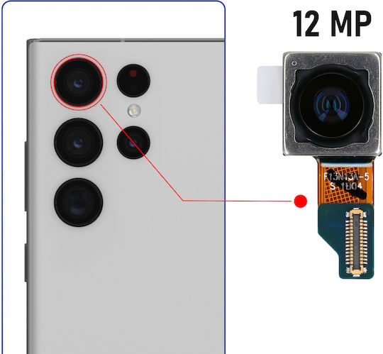 Samsung Camera Modul Galaxy S22 Ultra 12mp Original Service Pack Black