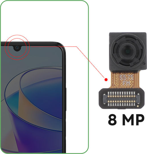 Cameră Frontală Clappio Honor X7a 8mp Senzor Selfie Negru