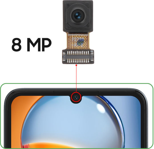 Relife Frontkamera Xiaomi Redmi 13c 8mp Selfie-Sensor Schwarz