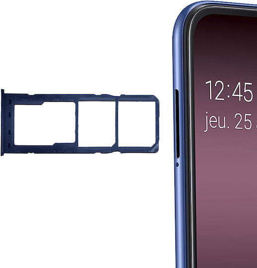 SIM-Kartenfach Ersatz 2x Nano SIM MicroSD Galaxy A10 Blau