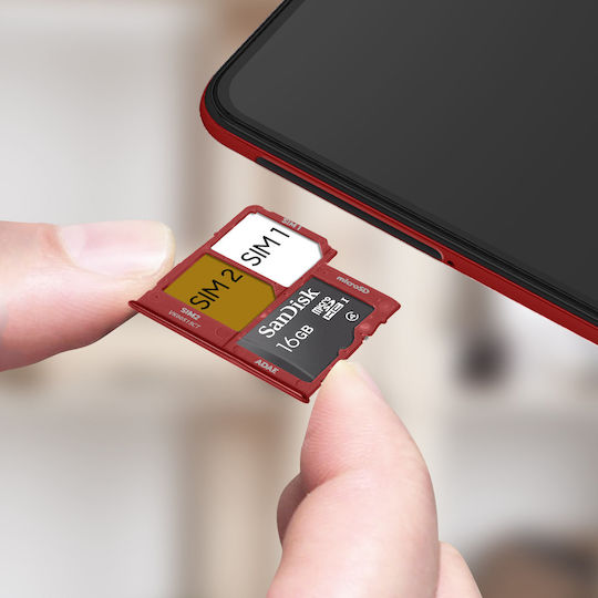 Replacement Sim Card Tray Galaxy A41 Red