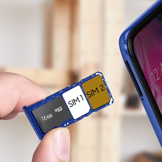 SIM-Kartenhalter Samsung Galaxy A70 Blau