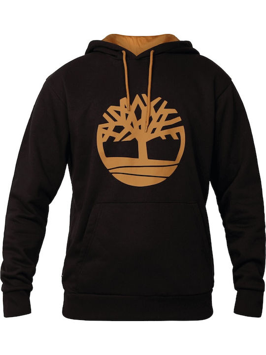 Tree Brushback Суитшърт с Качулка Black