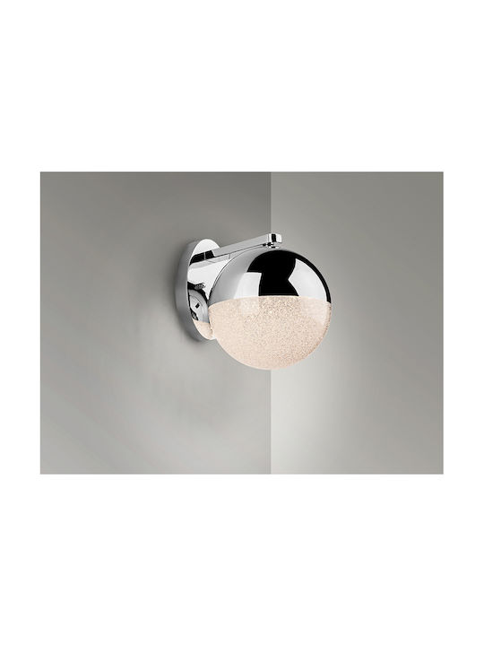 Sphere Осветително тяло За стена с вграден LED Сребрист 20см.