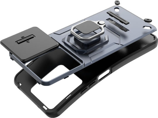 Sliding Camshield Задна корица Силикон / Пластмаса Сив (Redmi 13 / Poco M6 4G)