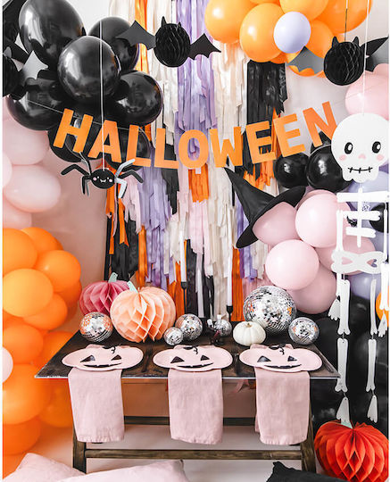 PartyDeco Bat Hanging Ornament for Party Halloween in Black Color 15cm