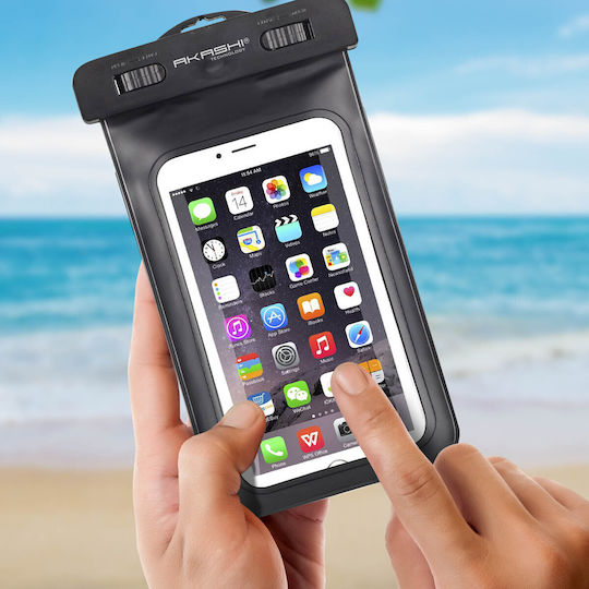 Akashi Ipx8 Protection Smartphone Waterproof Pouch Universal Tactile Black