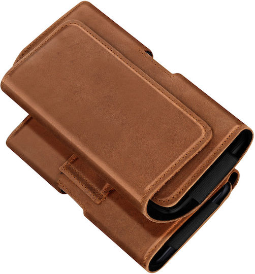 Avizar Belt Case Smartphones 155 X 85 X 15 Mm Universal Protection Light Brown