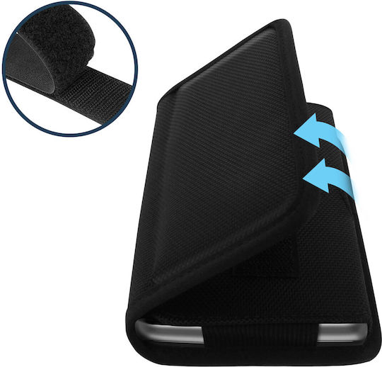 Universal L Size Belt Case Case Clip Loops Scratch Closure Black