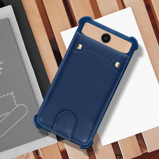 Carcasă Universală Antişoc 5.3" – 5.5" Smartphone-uri + Sloturi pentru Carduri – Albastru Închis