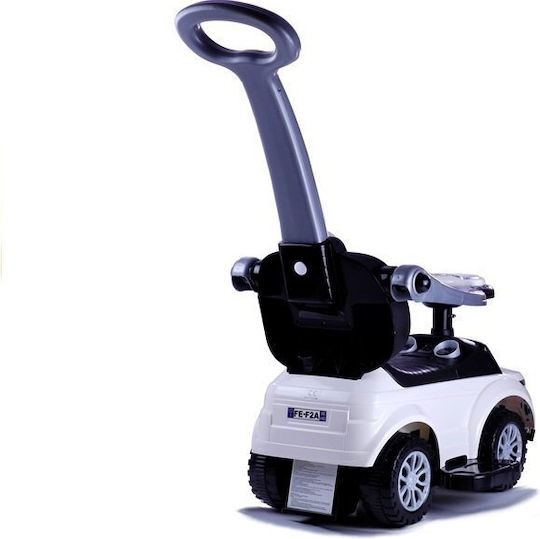 Lean Toys Количка Езда На С Ръкохватка За Родител Бяла