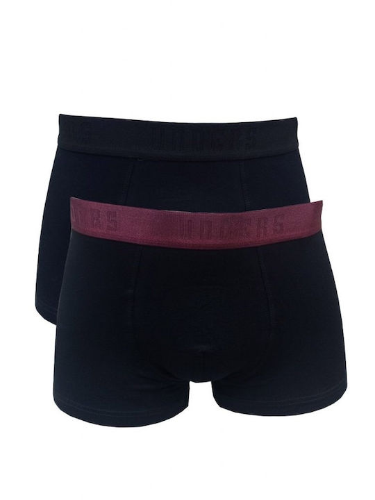 Kudos Homewear Herren Boxershorts BLACK/BORDO 2Packung