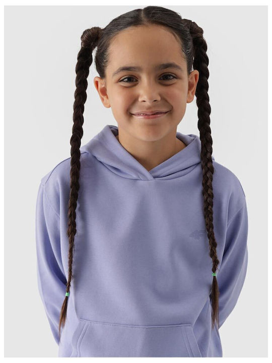 Kids Sweatshirt with Hood and Pockets Lilac