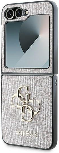 Guess Metal Logo Book Δερματίνης Ροζ (Galaxy Z Flip6 / Z Flip7 FE)