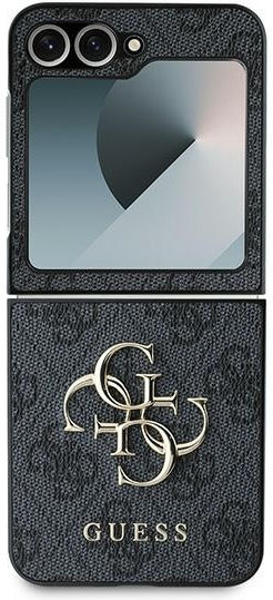 Guess 4g Metal Logo Book Synthetic Leather Black (Galaxy Z Flip6)