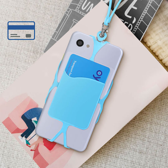 Universal Lanyard Case Smartphones Card-holder Neckpouch Series Blue
