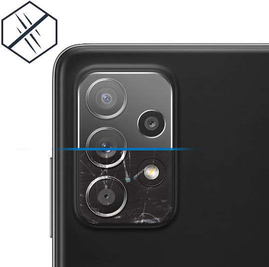 Protectoare pentru lentilele camerei Galaxy A52 A52s Sticlă temperată 9H Contur negru