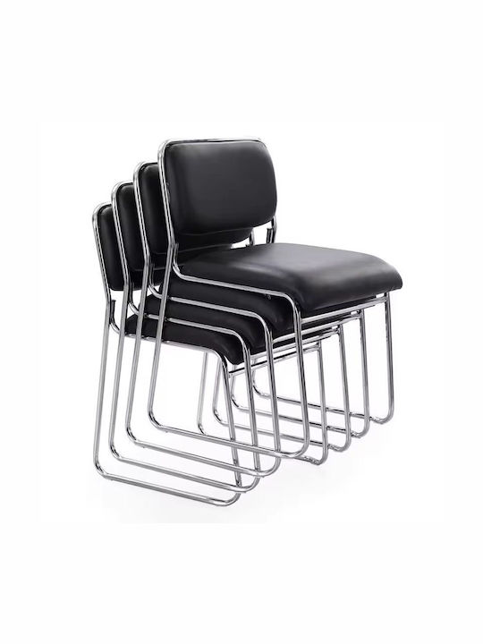 Chair Visitor Randin in Black Color 42x44x77cm 1pcs