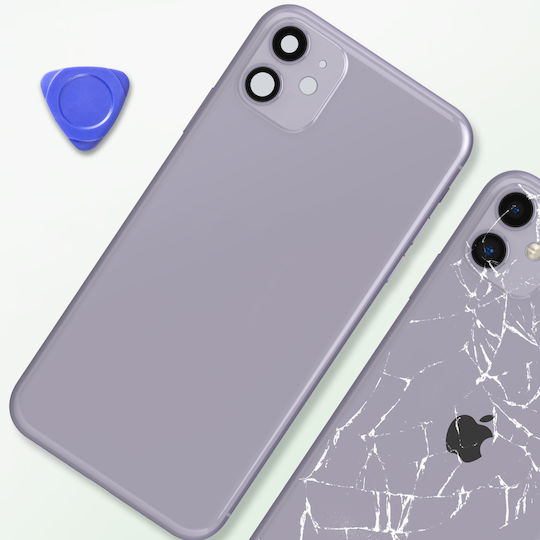 Clappio Rahmen + Akkudeckel iPhone 11 Rückseite Lavendel