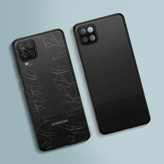 Capac baterie Samsung Galaxy A12 Panou spate înlocuire Negru