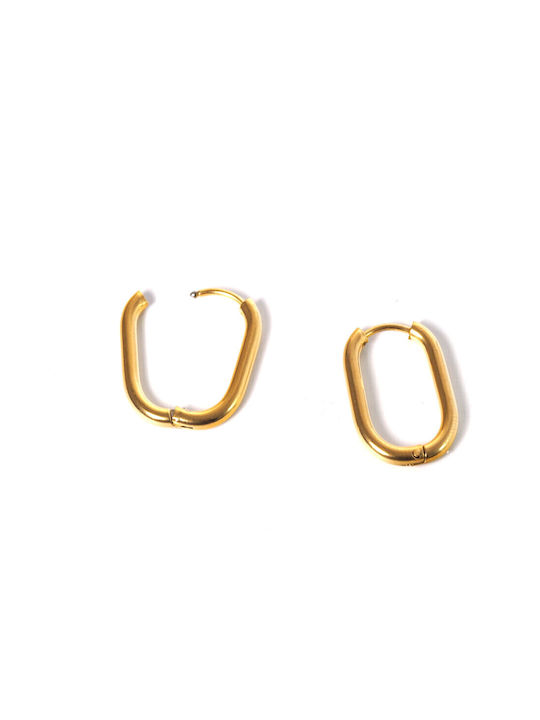 Earrings Hoops with Clip made of Steel