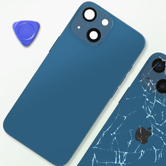 Clappio Frame + Battery Cover Iphone 13 Mini Rear Window Blue