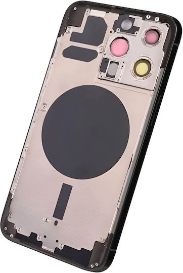 Clappio Frame + Battery Cover Iphone 13 Pro Max Rear Window Dark Grey