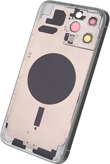 Clappio Rahmen + Akkudeckel iPhone 13 Pro Max Rückseite Silber
