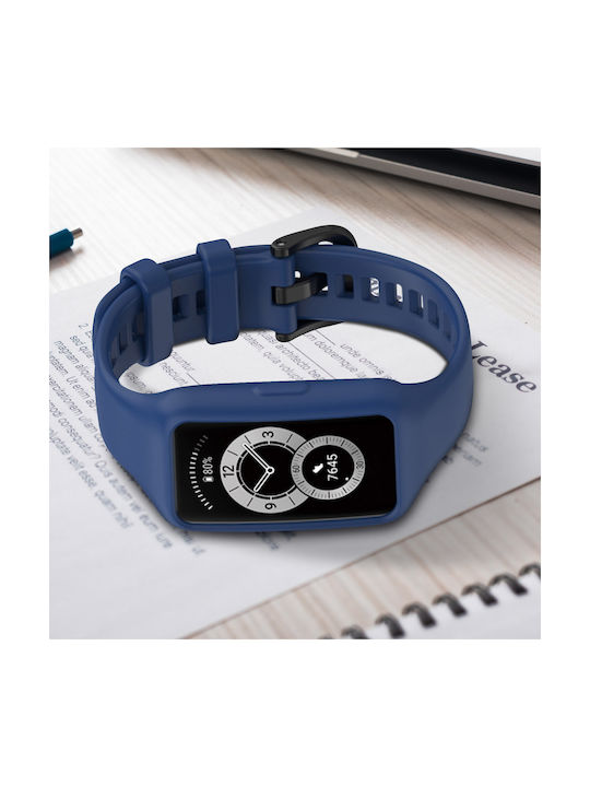 Гъвкава силиконова каишка за Huawei Band 7 6 Pro Honor Band 6, синя