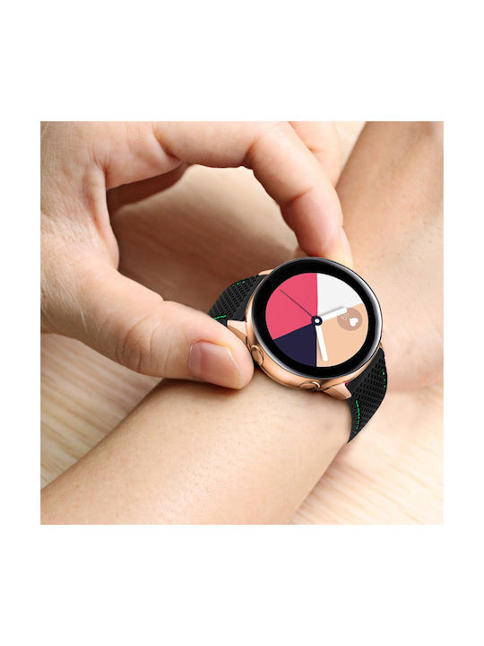 Curea Samsung Galaxy Watch 5 5 Pro 4 Silicon Cusături Bicolor Lime