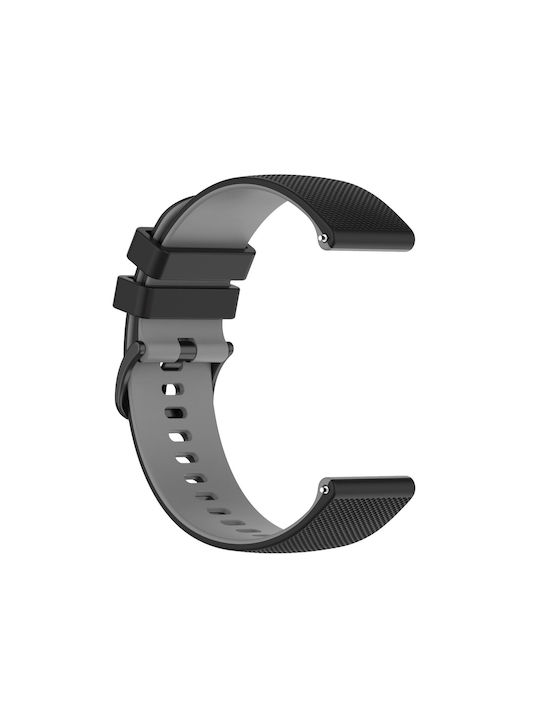Huawei Watch GT 3 Armband Silikon Zweifarbig Texturiert Grau Schwarz