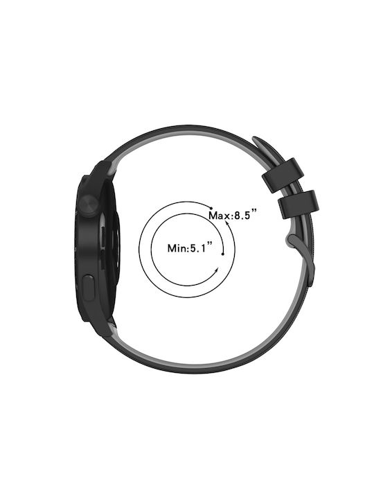 Huawei Watch GT 3 Armband Silikon Zweifarbig Texturiert Grau Schwarz