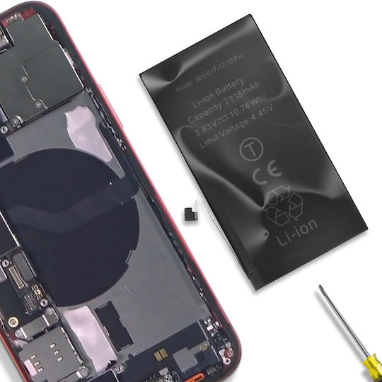 Clappio Akku iPhone 12/12 Pro Intern 2815mAh Kapazität Schwarz