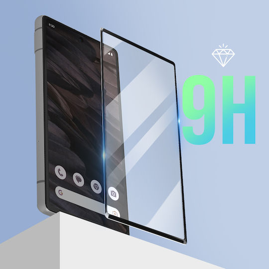Full Adhesive Beveled Edge Shockproof Glass Google Pixel 7a Black