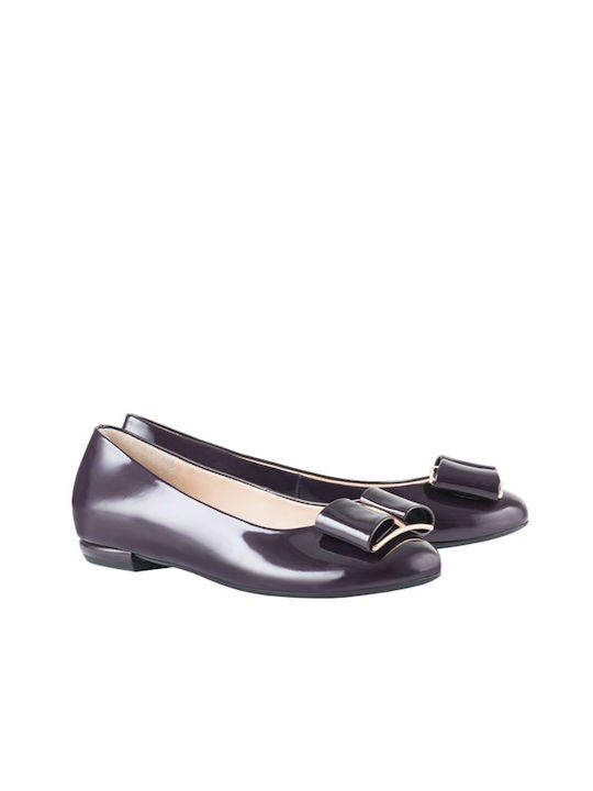 Hogl Leather Ballerinas Purple