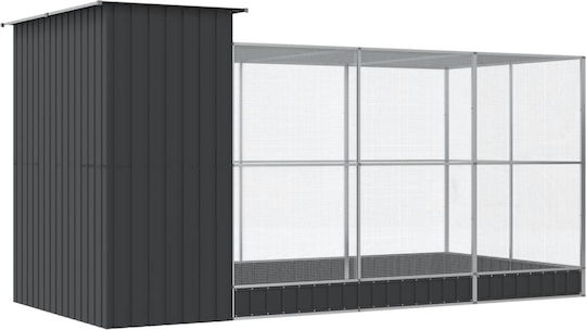 vidaXL 3214258 Клетка за птици от Галванизирана Стомана 416брx203брx216брсм.
