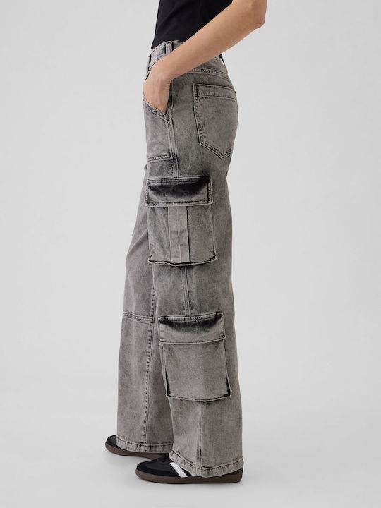 '90s Damenjeans Mittelhohe Taille in Lockerer Passform Acid Black
