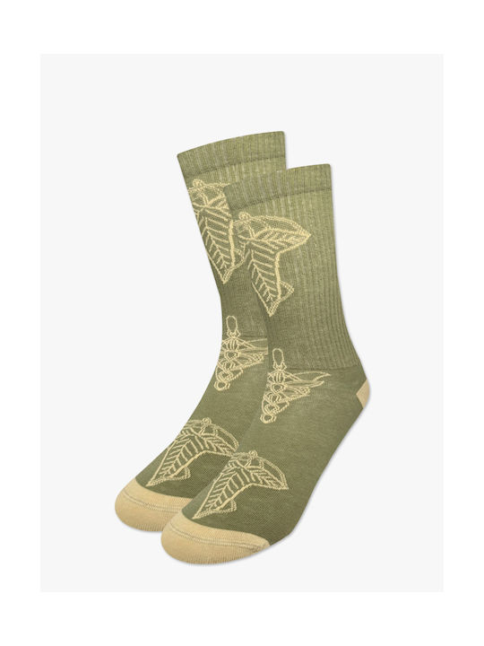 Nodo Cotton Socks Lord Rings Design Khaki