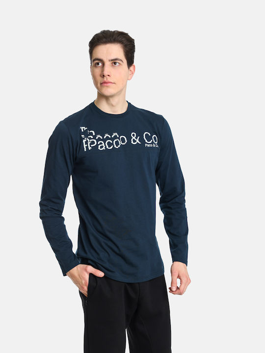 Paco & Co Bluza Bărbătească cu Mânecă Lungă Marina