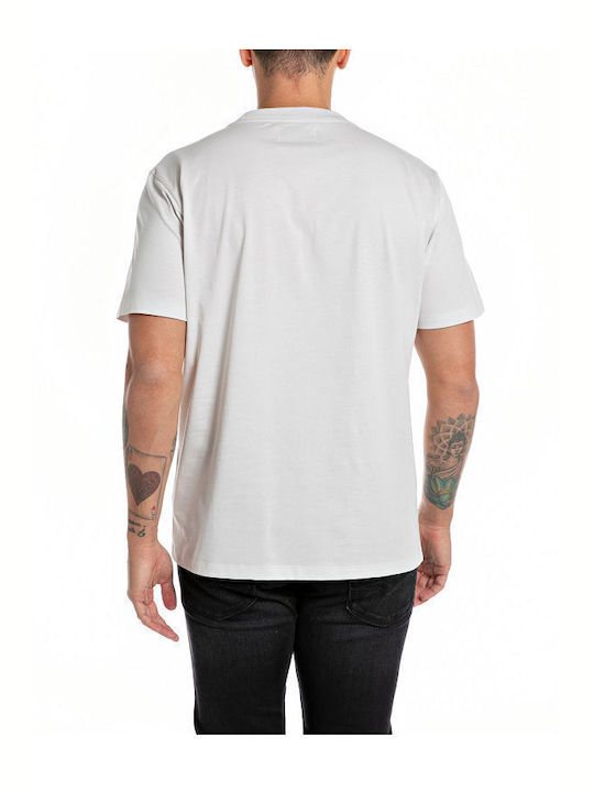 Replay Herren Kurzarmshirt Ise-white