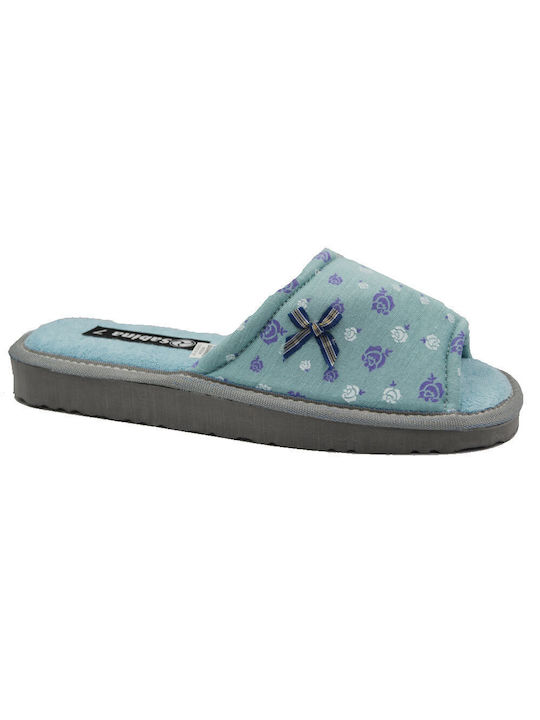 Sabina Winter Women's Slippers in Turquoise color