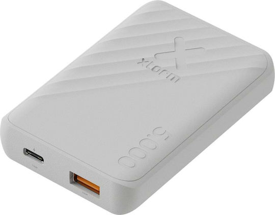 Xtorm Go2 Power Bank 5000mAh 12W με Θύρα USB-A και Θύρα USB-C Λευκό
