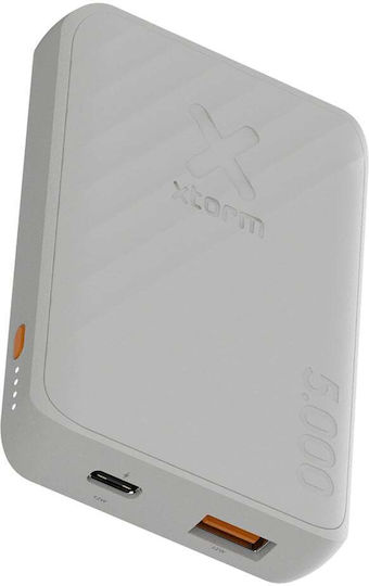 Xtorm Go2 Power Bank 5000mAh 12W με Θύρα USB-A και Θύρα USB-C Λευκό