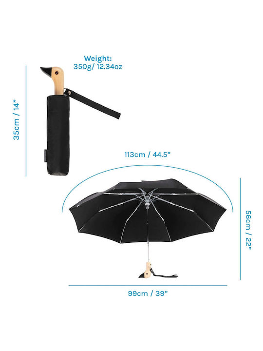 Original Duckhead Windproof Automatic Umbrella Compact Black