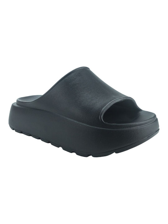 Jelly Vitamin Women's Platform Slides Black